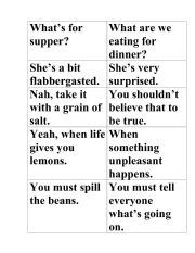English Worksheet: English Phrases Domino
