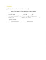English Worksheet: Past simple