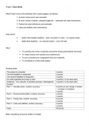 English Worksheet: Project - Class Book