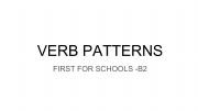 English Worksheet: VERB PATTERNS 