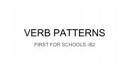 VERB PATTERNS 