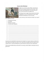 English Worksheet: Arthur Phillip Report