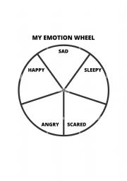English Worksheet: My emotion wheel