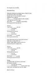 English Worksheet: Wh questions - As long as you love me 