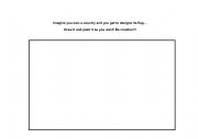 English Worksheet: Draw and paint your own flag