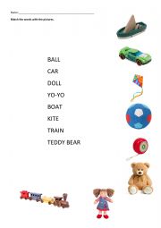 English Worksheet: Toys