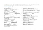 English Worksheet: Maroon 5 - Memories