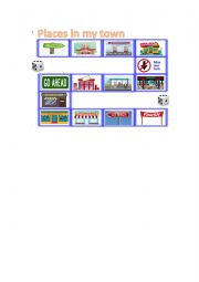English Worksheet: places in my town
