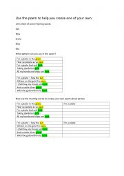 English Worksheet: Pirate Poetry
