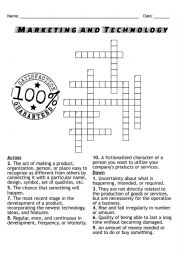 Marketing and Technology Crossword