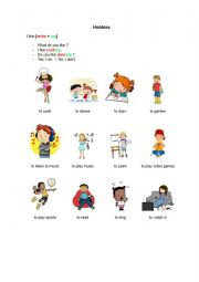 English Worksheet: Hobbies