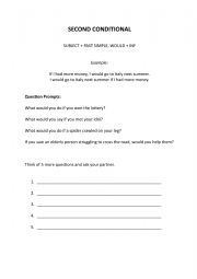 English Worksheet: Second conditional