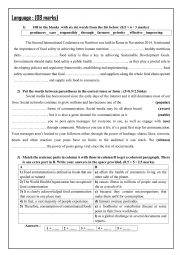 English Worksheet: 9th form end 2