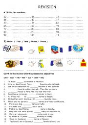English Worksheet: GRAMMAR  REVISION