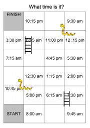 English Worksheet: What time is it?