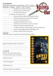 English Worksheet: Knives out activities