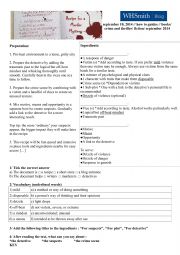 English Worksheet: Recipe for a murder mystery