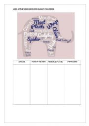 ANIMALS WORKSHEET