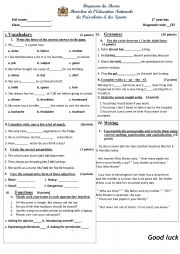English Worksheet: diagnostic test