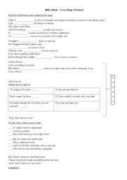 English Worksheet: Billie Eilish - everything I wanted