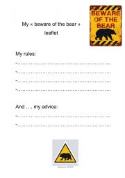 English Worksheet: Rules in the national parks