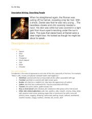 English Worksheet: Descriptive Writing