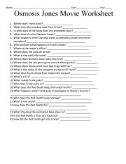 English Worksheet: Osmosis Jones 