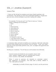 English Worksheet: ESL Lesson Plan in Speaking Skills