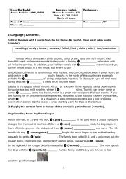 English Worksheet: Review 1st form