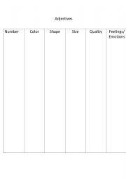 English Worksheet: Adjectives