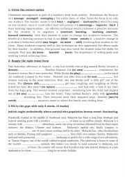 English Worksheet: First form  Mid of Term 3 test 