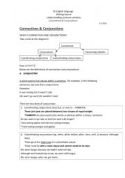 English Worksheet: Connectives & Conjunctions