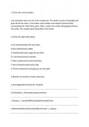 English Worksheet: review 5th form
