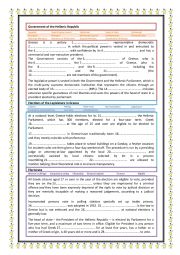 English Worksheet: POLITICS: GOVERNMENT & ELECTIONS IN GREECE