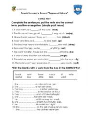 English Worksheet: simple past