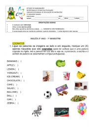 English Worksheet: Cognates  Exercise  - TEA