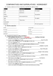 English Worksheet: COMPARATIVES AND SUPERLATIVES