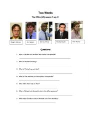 English Worksheet: The Office Listening