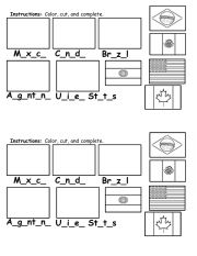 English Worksheet: Flags 