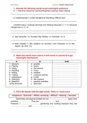 English Worksheet: 6th form revision papers