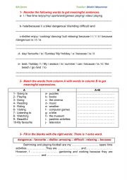 English Worksheet: 6th form revision papers