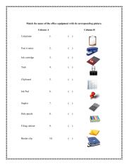 English Worksheet: Office Equipment