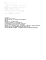 English Worksheet: How green are you?
