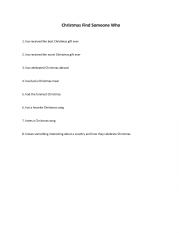 English Worksheet: Christmas find someone who