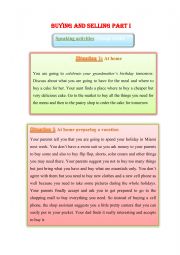 English Worksheet: buying and selling