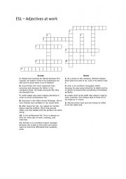English Worksheet: Adjectives at Work