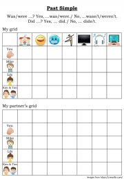 English Worksheet: Battleships game (Past Simple)