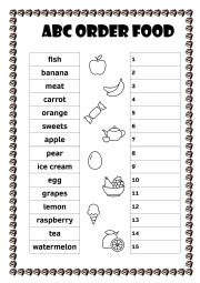 English Worksheet: ABC Order