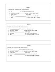 English Worksheet: practice