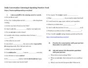 English Worksheet: Daily Conversation Listening & Speaking Practice - Food